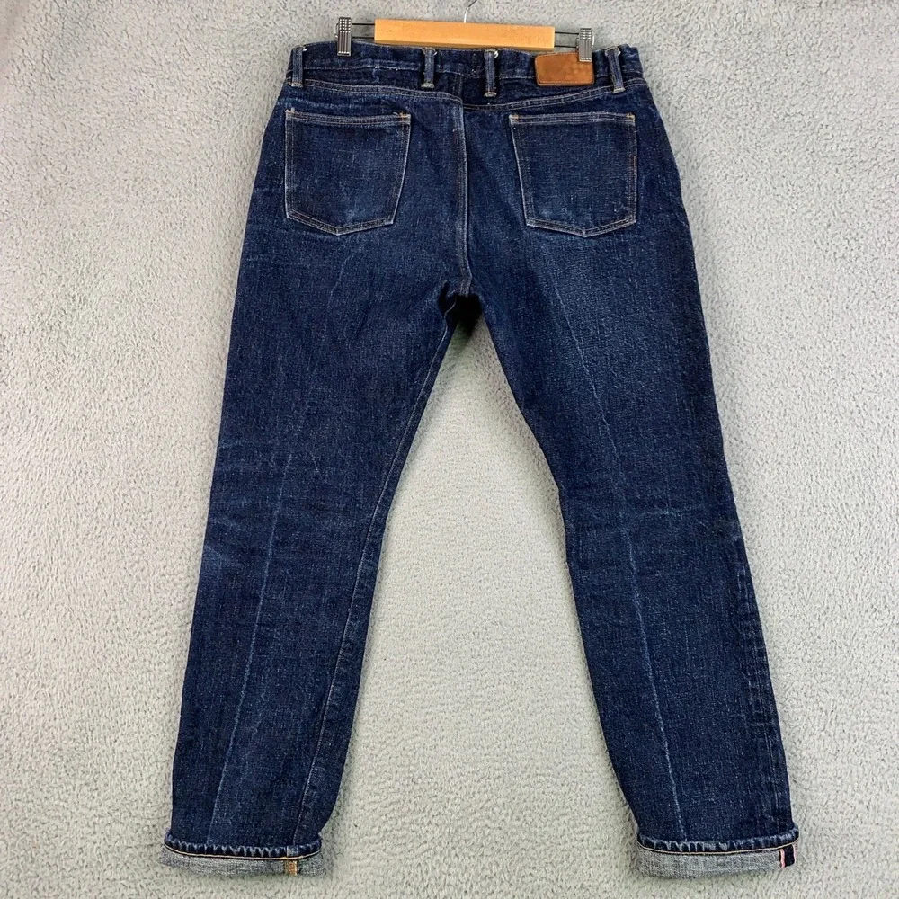 Taylor Stitch Selvedge Jean Men's 38 Indigo Denim Straight Leg Cotton Democratic